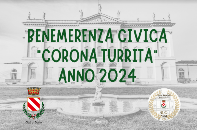 La Corona Turrita a quattro desiani benemeriti, la cerimonia il 5 ottobre