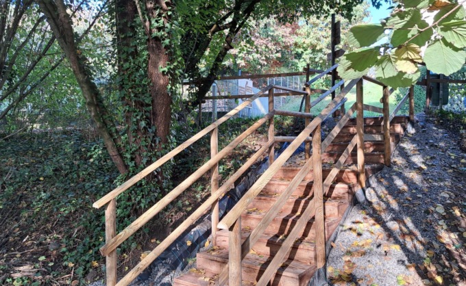 Oasi Lipu di Cesano, pronta la nuova scala d’accesso
