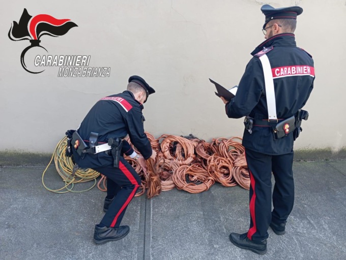 Nell’auto con 300 chili di rame rubato: fermato e denunciato dai Carabinieri