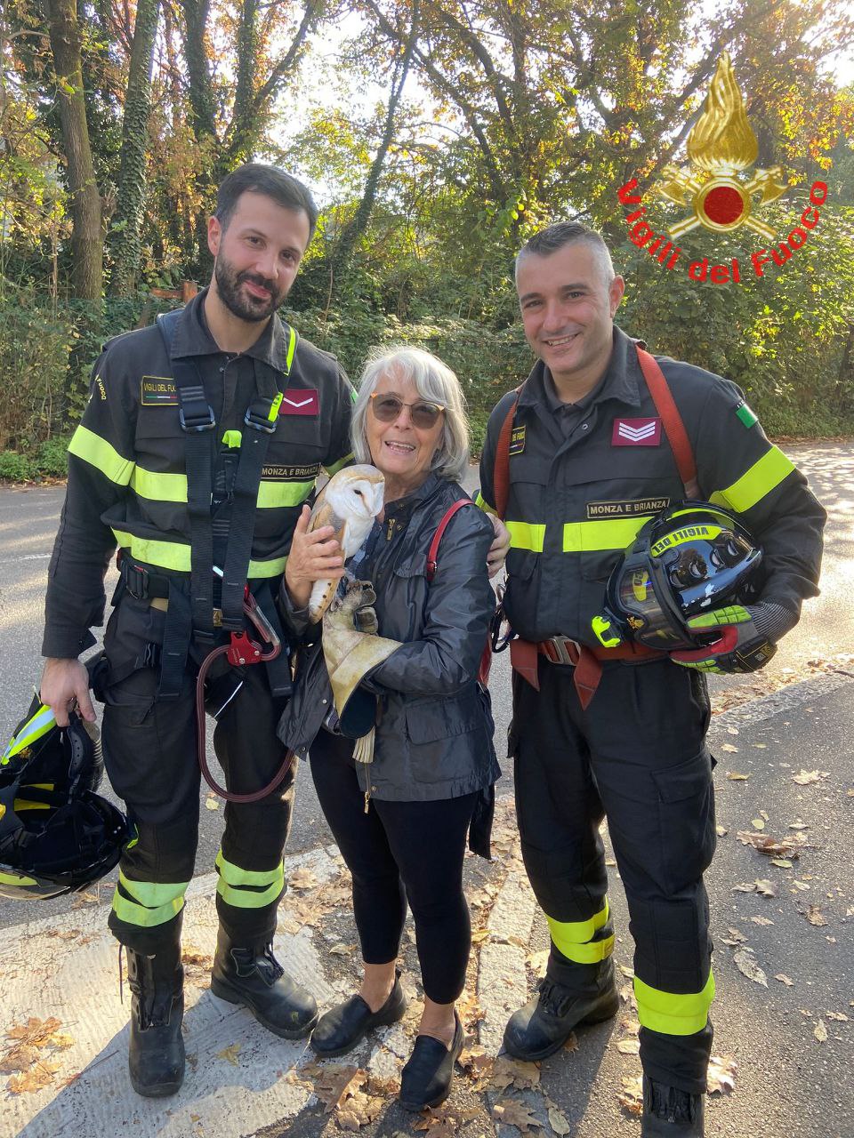 Monza pompieri barbagianni