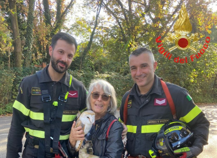 Liberato barbagianni rimasto impigliato ai rami di un albero