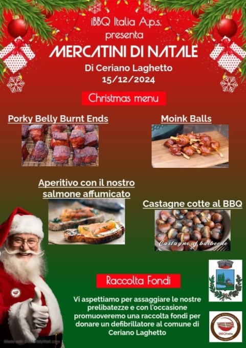 Domenica un Christmas menù speciale per donare a Ceriano un defibrillatore