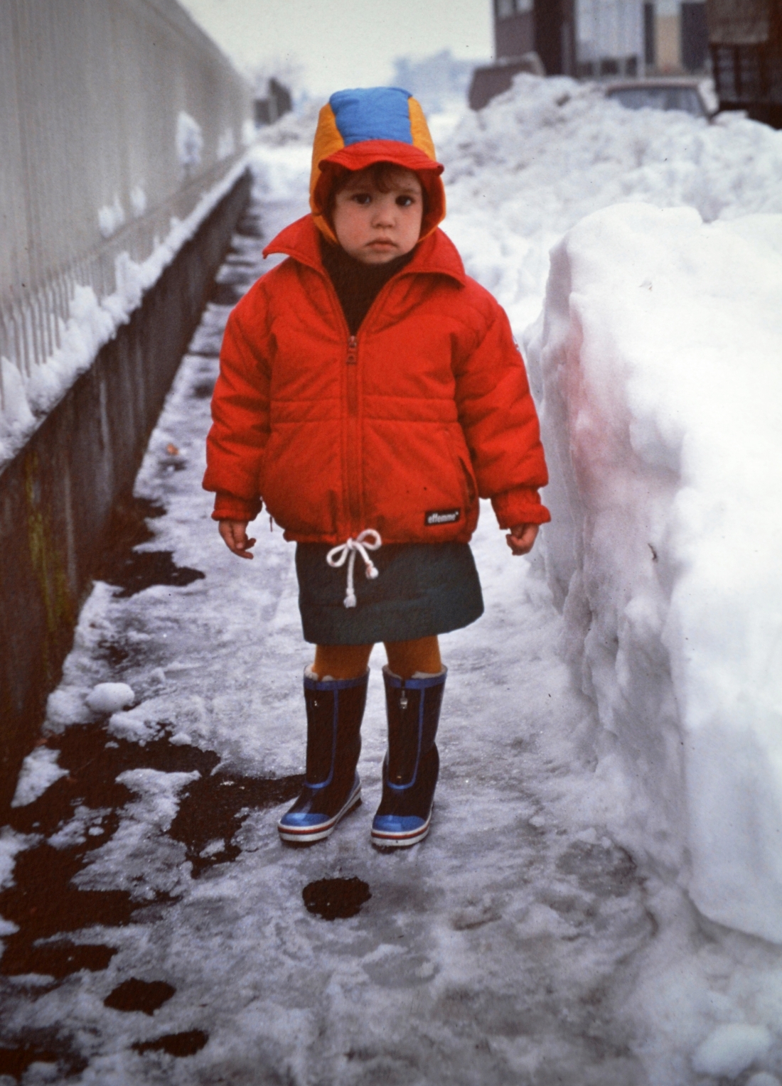 nevicata 13-15 gennaio 1985 LARA in foto quasi 3 anni (oggi 43 anni)