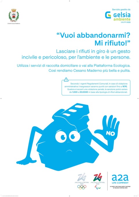 Manifesti e adesivi contro l’abbandono di rifiuti e deiezioni canine