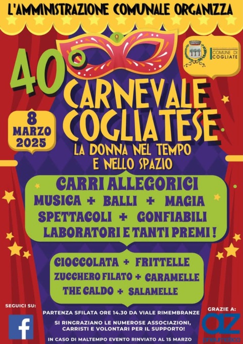 Cogliate si prepara a festeggiare il Carnevale 2025