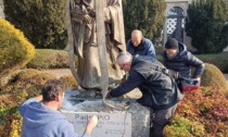 La statua di Padre Pio è in fonderia per il restauro