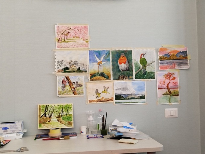 In ospedale da un mese il fotografo Viganò «si cura» con i suoi scatti e con la pittura