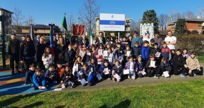 Il giardino comunale intitolato al partigiano Livio Colzani