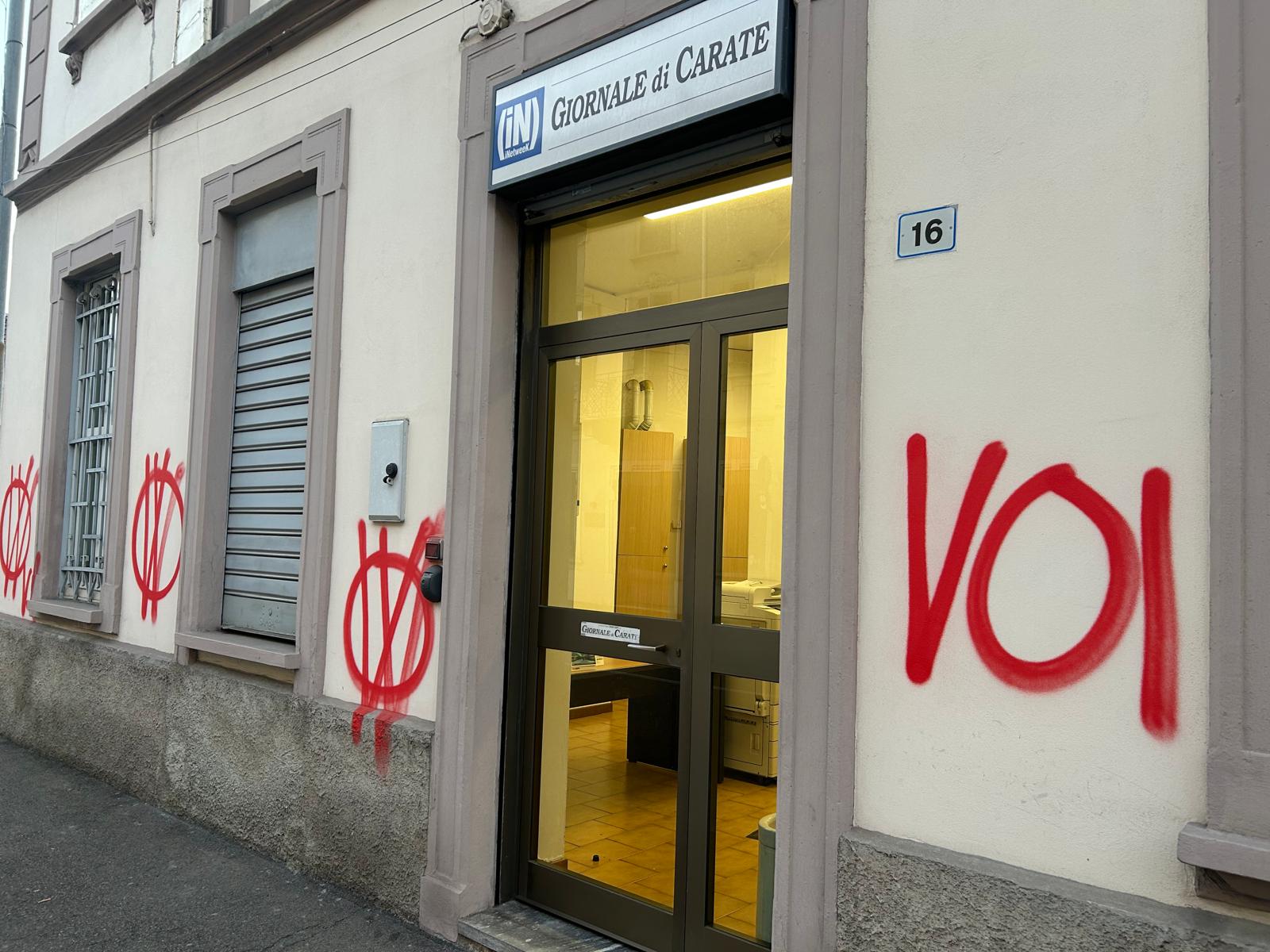 Giornale di Carate scritte no vax