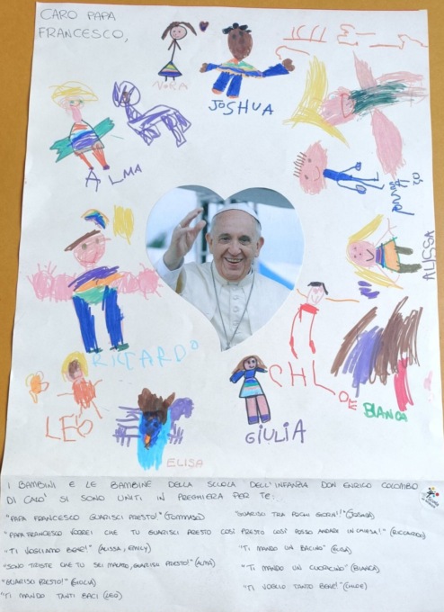 I bimbi di Calò scrivono al Papa: «Guarisci presto!»