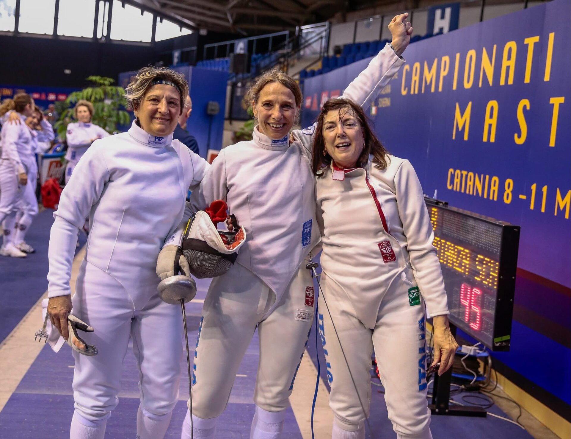 5 Squadra femminile Master campione d'Italia Elena Benetton Barbara Gabella e Adriana Albini