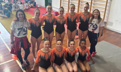 La sezione ritmica della Gal Lissone ai Campionati regionali