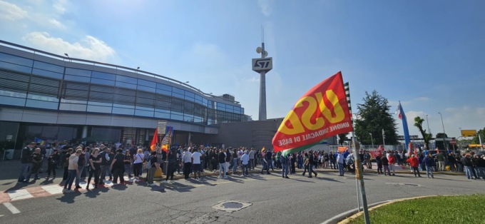 Crisi StMicroelectronics, giornata di sciopero allo stabilimento di Agrate