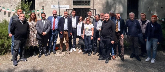 Ad un anno dalla frana, il consigliere regionale Dozio in visita allo Stallazzo