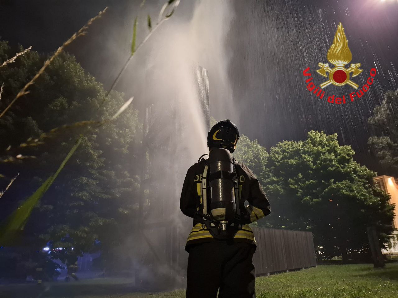 Lissone incendio vigili del fuoco moVe