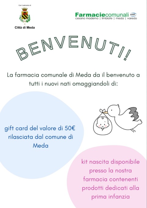 Oltre al kit di benvenuto per i nuovi nati, il Comune regala la tessera bebè da 50 euro