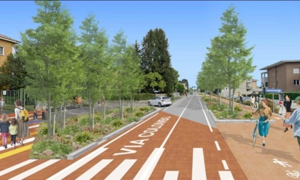 Una piazza scolastica e un marciapiede smart