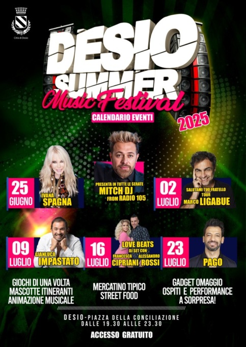 Musica, shopping e divertimento: Desio Summer Music Festival al via