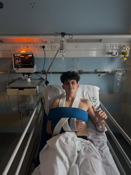 Incidente in pista per il giovane campione. Il papà: «Sta bene, ma ho  temuto il peggio»