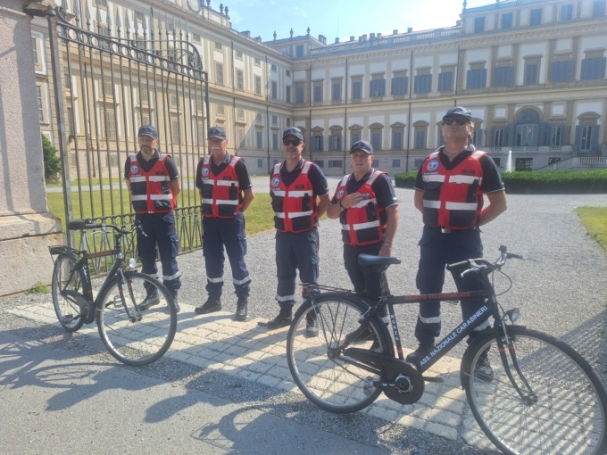 Ex carabinieri in bici per presidiare il Parco