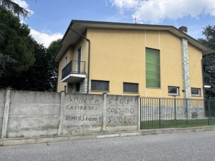 Biassono Scritta ingiuriosa contro la Giunta Casiraghi