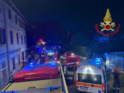 giussano, incendio in via statuto
