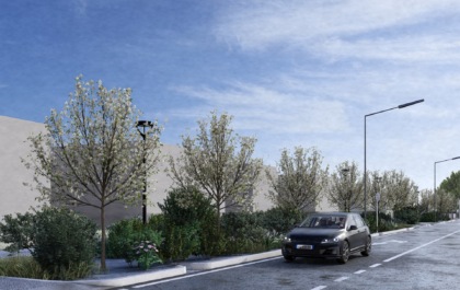 Il render dell'intervento in corso Roma