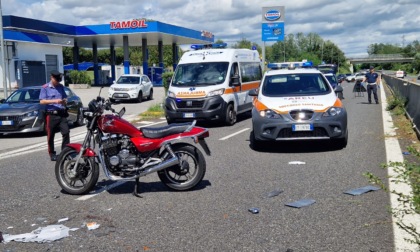 Tamponamento sulla "Bananina": grave un centauro, arriva anche l'elisoccorso