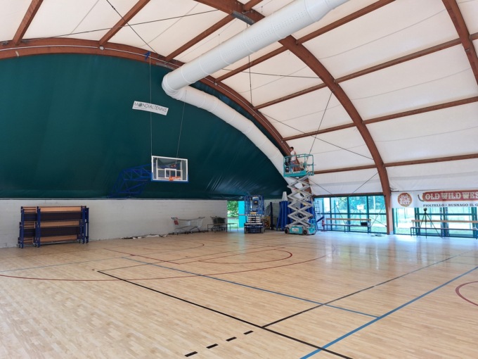 Nuove luci nel palavolley del centro sportivo