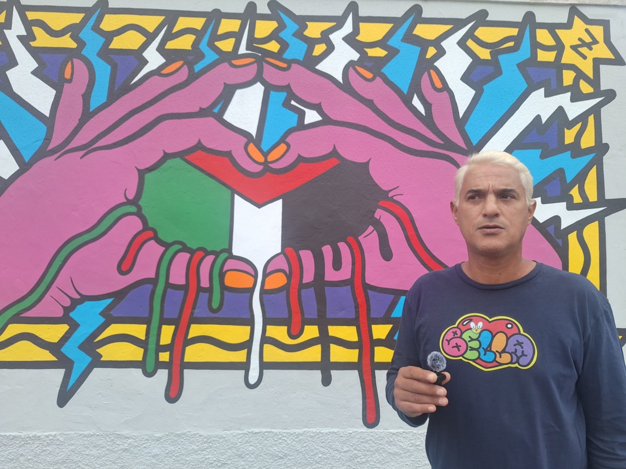 Joepalla, tra i nuovi murales l’urlo per la Palestina