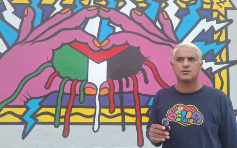 Joepalla, tra i nuovi murales l’urlo per la Palestina