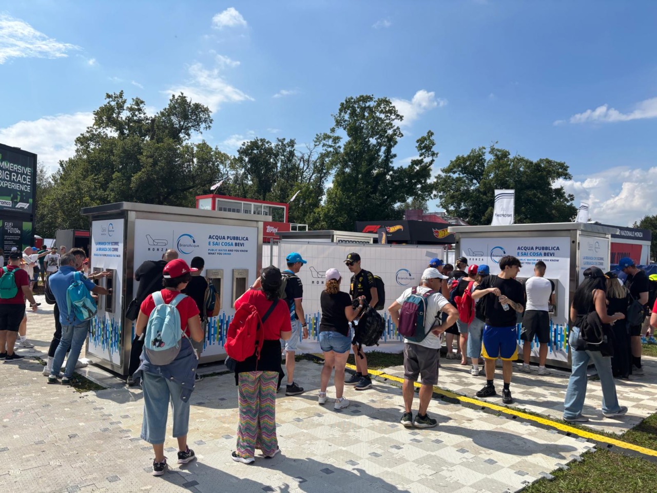 In Autodromo gli erogatori hanno distribuito oltre 78mila litri di acqua a km 0