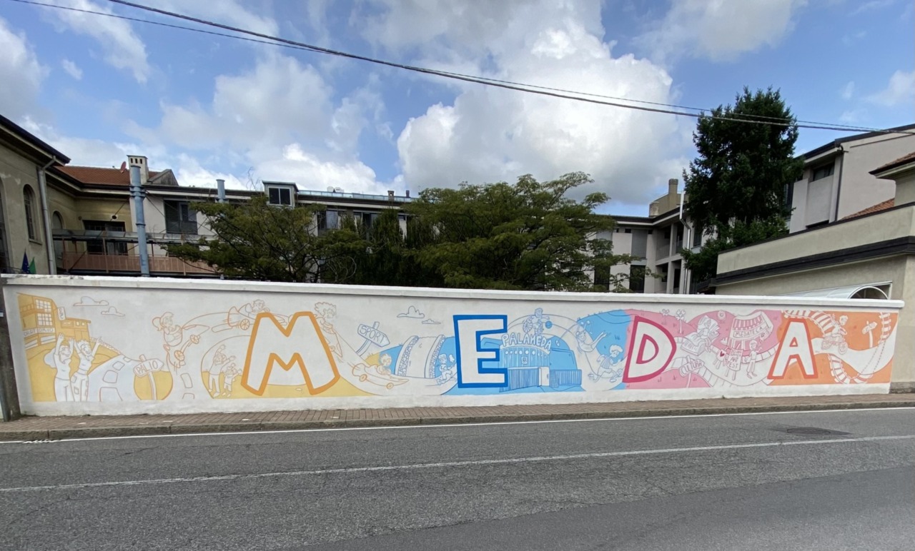 Meda in Art: inaugurato il murale in viale Brianza