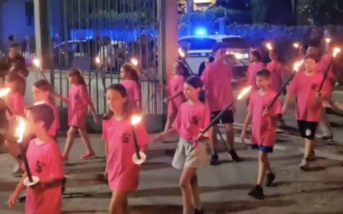 Robbiano, 100 tedofori aprono la  festa di San Luigi: 300km in staffetta fino al santuario di Vicenza