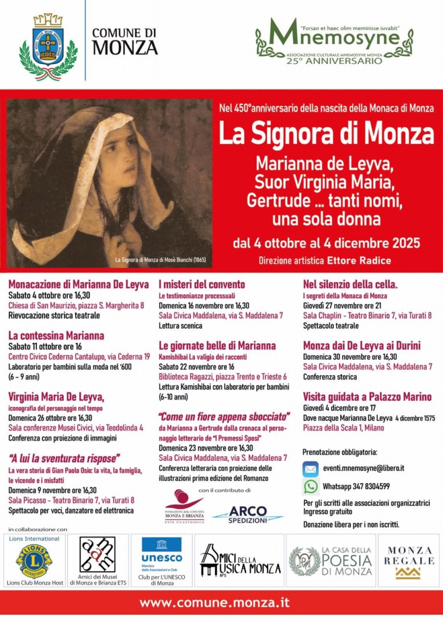 La Monaca di Monza in tutte le  sfumature, al via la rassegna