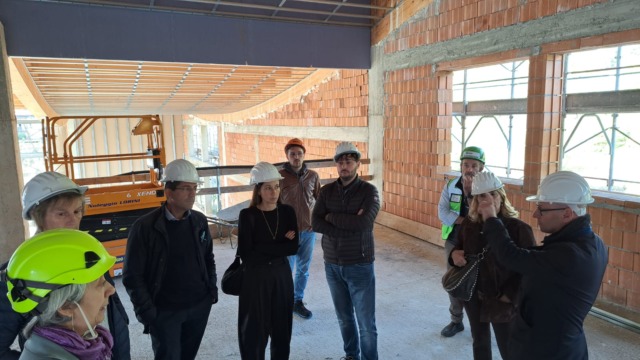 Sopralluogo nel cantiere della nuova biblioteca