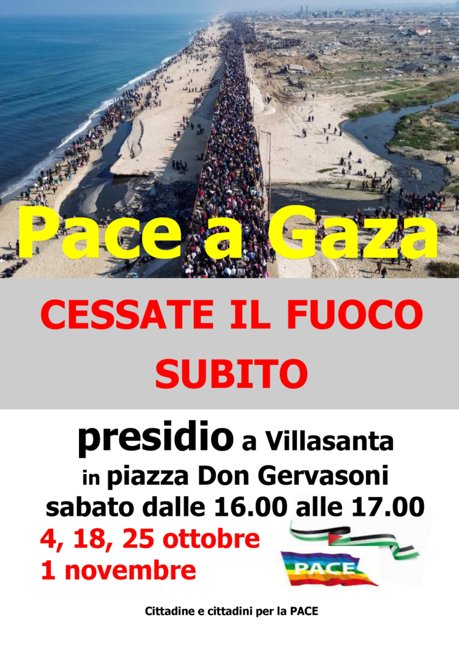 Villasanta scende in piazza per Gaza da venerdì a domenica