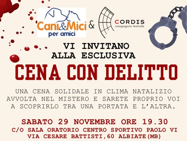 Cena solidale con delitto