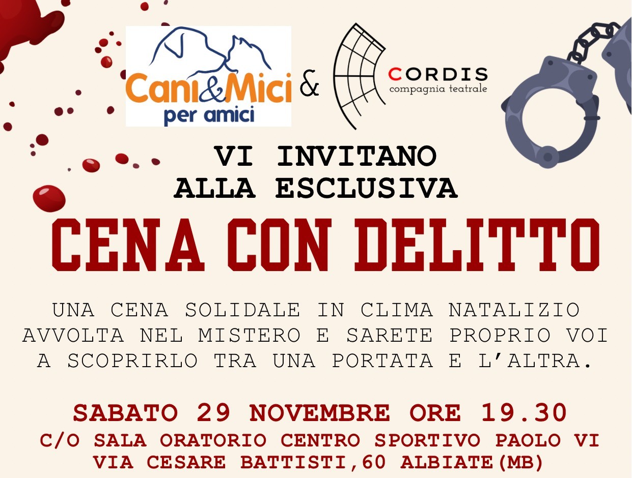 Cena solidale con delitto