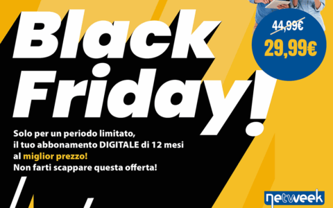 Promo Black Friday: abbonamento digitale ai nostri settimanali con il 33% di sconto