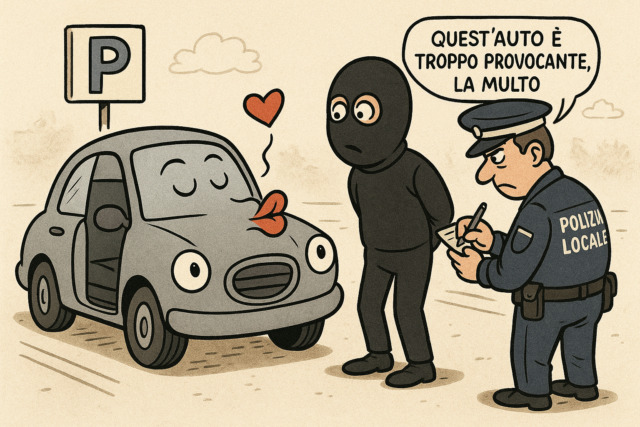 Multato perchè non chiude l’auto: «Un comportamento che istiga il furto»
