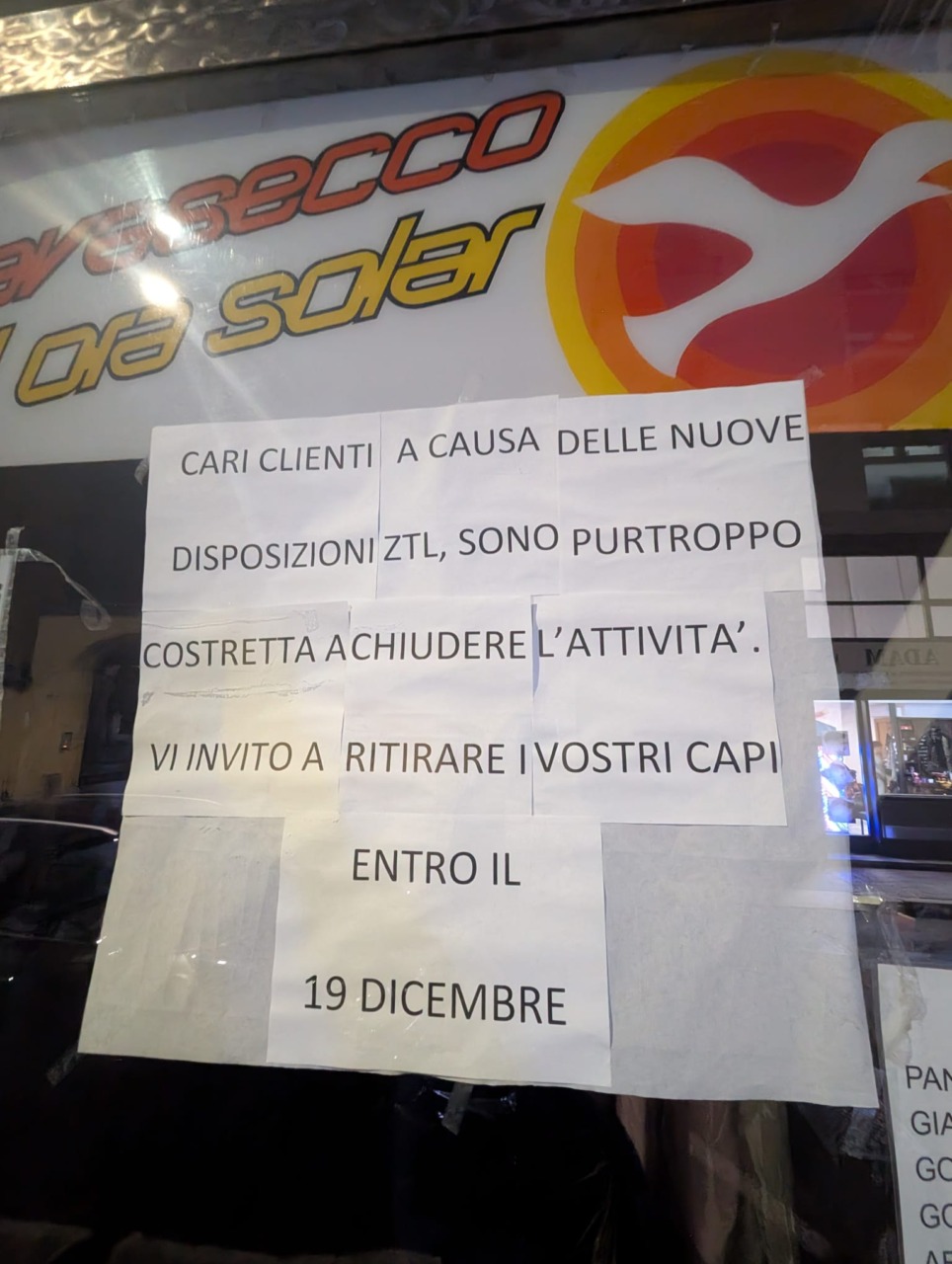 Chiude la storica lavanderia: “Colpa della Ztl”