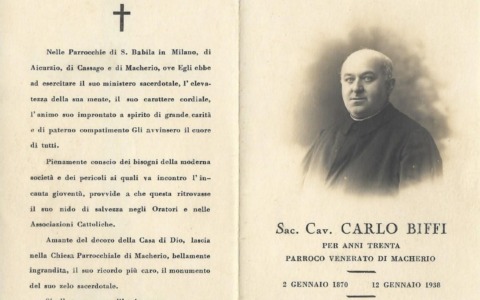 L’omaggio di Macherio a don Carlo Biffi