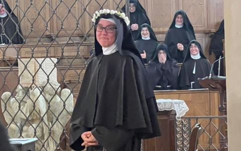 Primi voti per suor Chiara Galbiati nell’ordine delle Clarisse