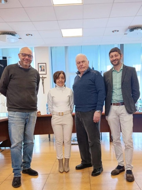 Elisabetta Confalonieri con il sindaco Consonni e l'ex sindaco Casati