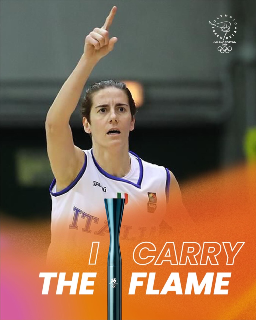 Dal pallone da basket alla fiamma olimpica: la grande Raffaella Masciadri tedofora nella sua Meda