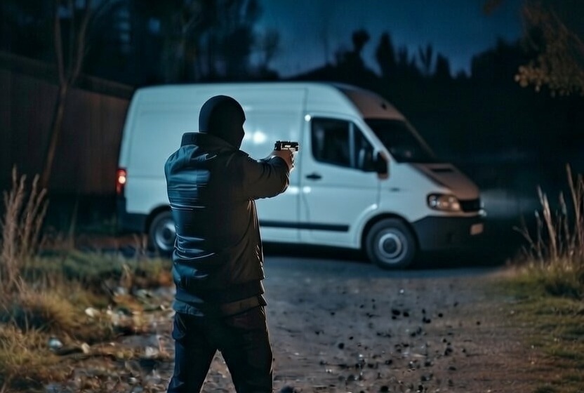 Tre spari contro un furgone nella notte: mistero in paese