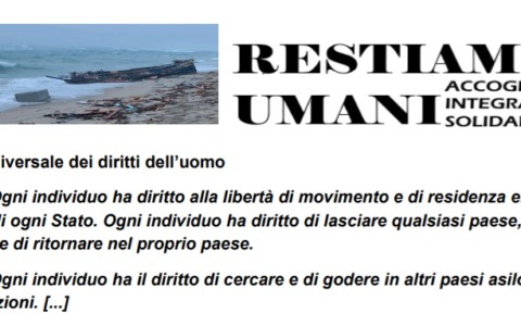 Restiamo umani: un presidio in difesa dei migranti