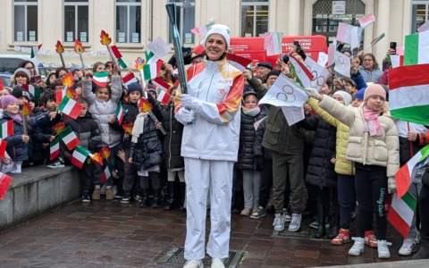 La Fiamma olimpica tra Seregno e Meda