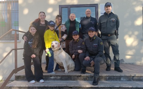 La Polizia Provinciale accoglie Tyson, la nuova mascotte